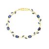 Elegante Bracciale Tulipano in Rame e Zirconia per Donna - Versatile e Raffinato Design con Diamanti Colorati