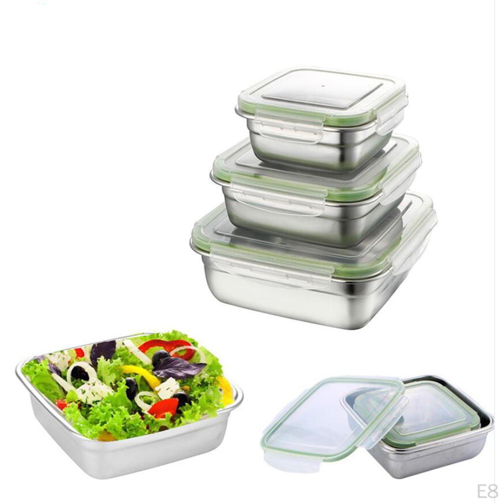 Stainless Steel Bento Case Microwave Food Crisper School, Warm or Cool At College, University,