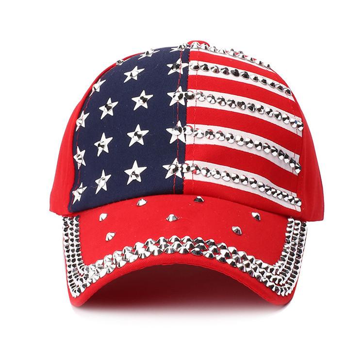 Usa Flag Baseball Cap With Adjustable Denim Sun Protection For Adults Style K