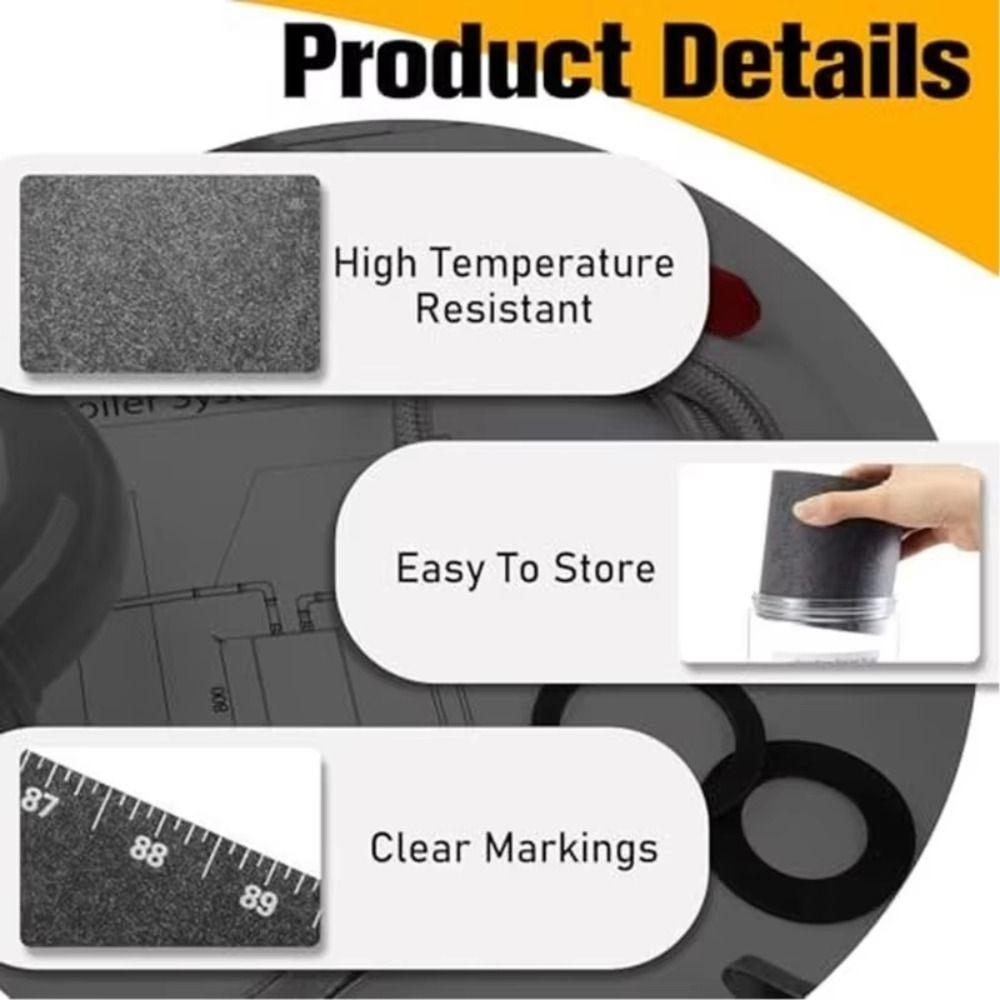 Marcator Circumferință Pânză PVC Șablon Flexibil pentru Layout Bandă de Înfășurare Instrument de Măsurare Conductă Instalator Conducte