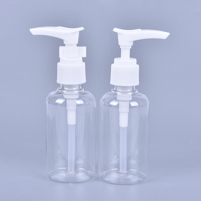 5Pcs 75Ml Plastic Press Pump Spray Lotion Bottles Cosmetic Sample Containers