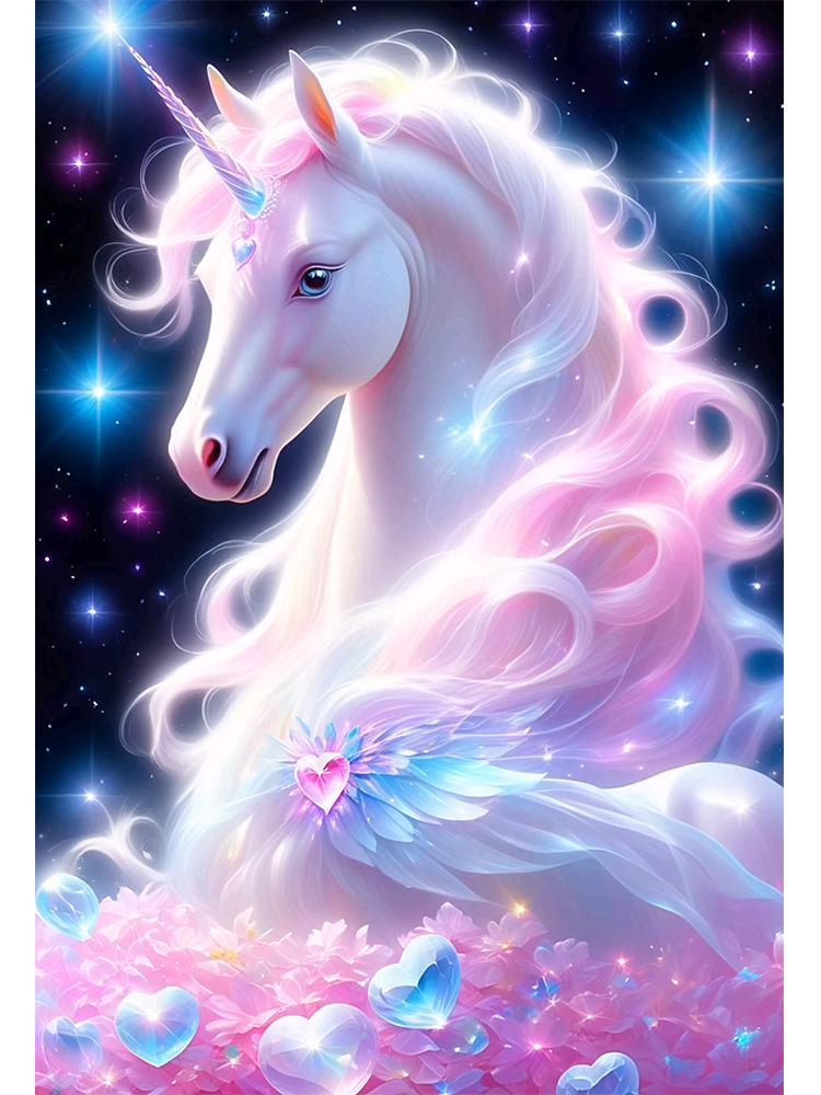 

Единорог Алмазная Картина Новая Коллекция 2024 Полная Алмазная Мозаика Животные Картинки Художественная Вышивка Крестом Набор Для Домашнего Декора Подарок Full Round 20x30CM