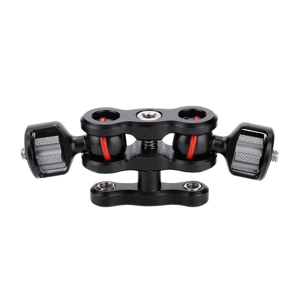 Multi Function Dual Ball Head Hot Shoe Magic Arm Mount Adapter Camera Accessory
