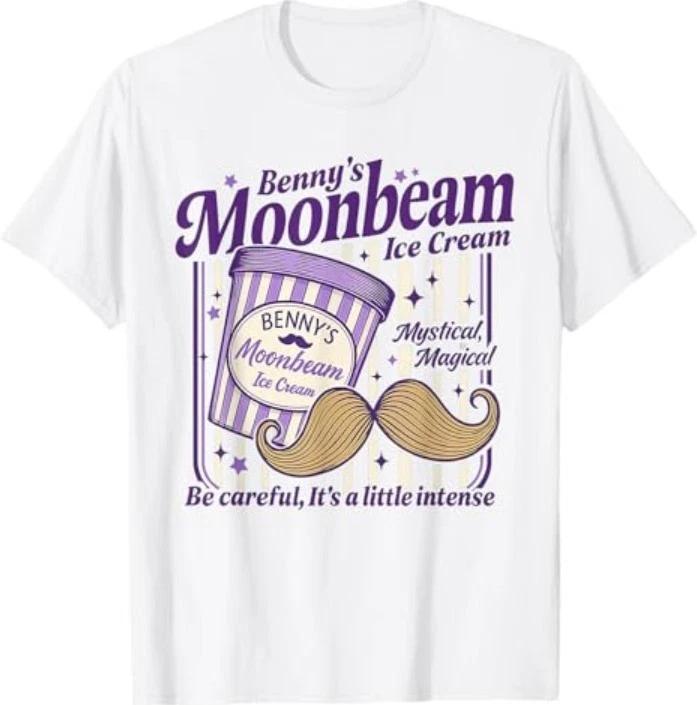 Винтажная футболка с изображением фургона с мороженым Moonbeam и ретро-эскимо на два шарика S