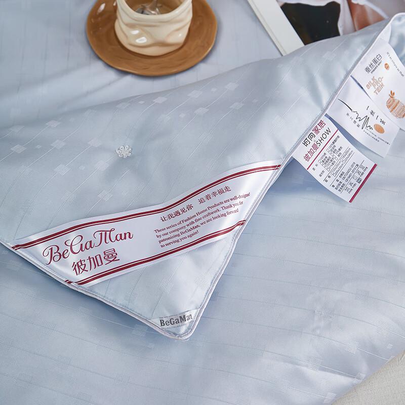 Bergmann Verona Silver Jacquard Silk Quilt