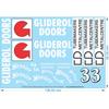 Gliderole Doors Midget-Speedway Slot Car Decals - 1/18 1/24 1/32 1/64 - Water Decals - Waterslide, 1/32 - Waterslide, 1/24