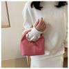 Small Bag Pu Leather Handbag Candy Color Crescent Bag Fashion Underarm Bag  Travel