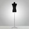 Korean Style Black Off-Shoulder Women's Half Body Mannequin with Right Angle Shoulder and Full Body Display Stand