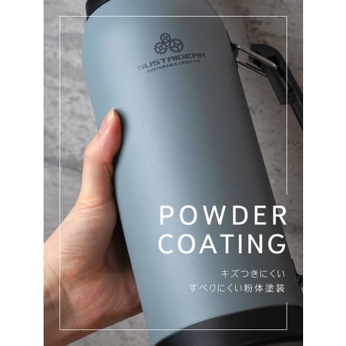 Wahei Freiz Water Bottle 1 Liter with Cup Direct Drinking 2WAY Coyote Brown Thermal/Cold Vacuum Insulated Bottle Stainless Steel Bottle RH-1625