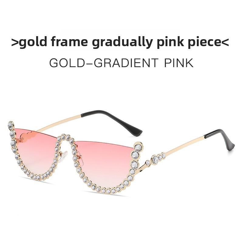 Fashion Sunglasses For Women Uv400 Half Frame Pc Lenses For Outdoor Travel And Parties