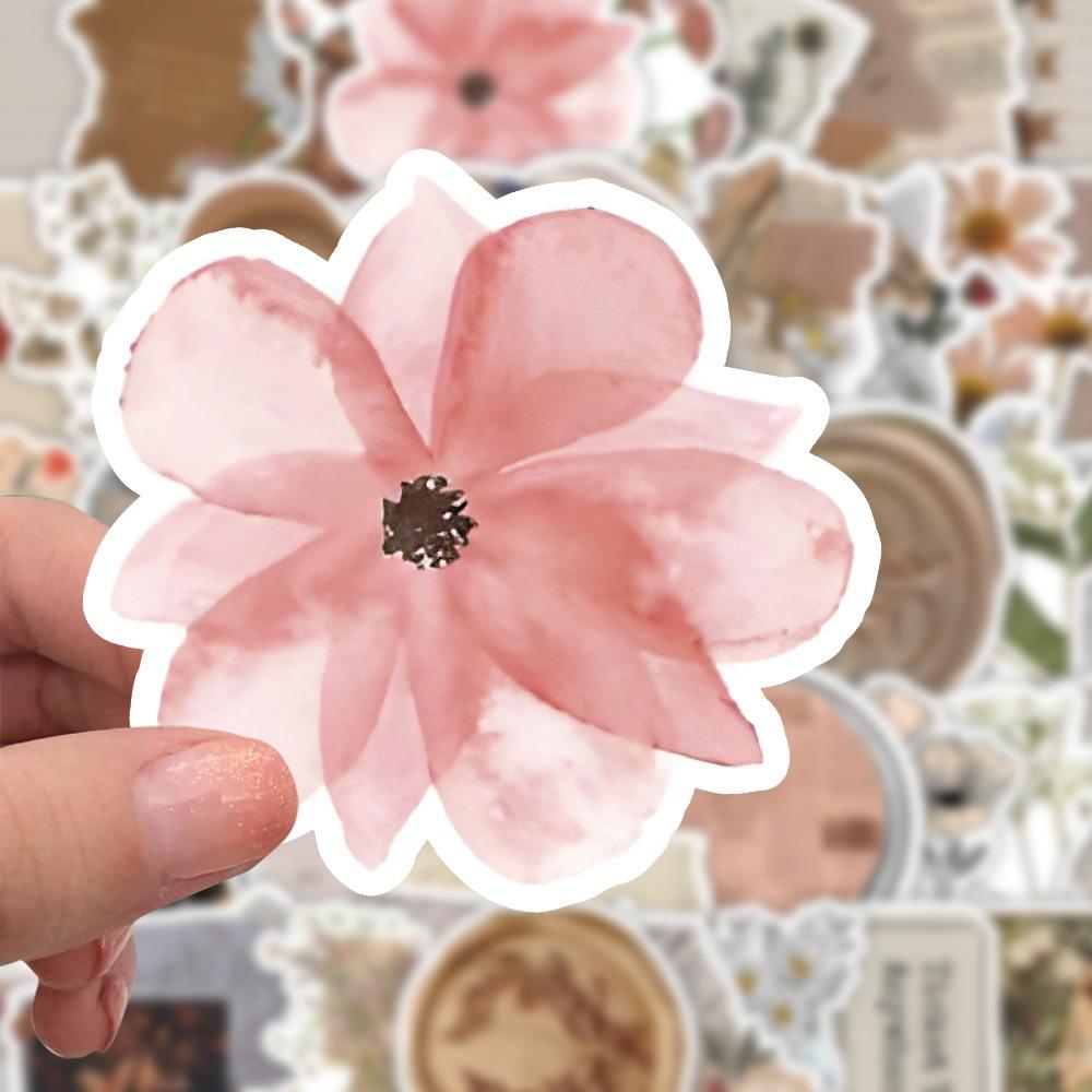 10/30/50/100pcs Vintage Style Art Graffiti Retro Butterfly Flower Aesthetic Decals DIY Journals Luggage Waterproof Sticker