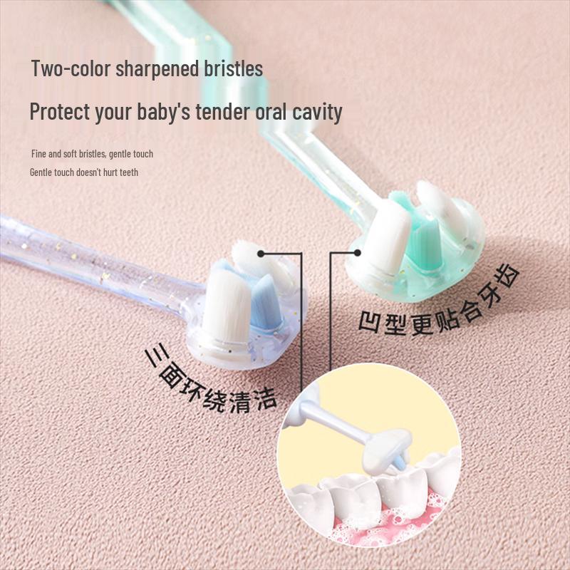 

SaJie Kids Soft Bristle U-Shaped Toothbrushes with Crystal Handle (3-Pack)