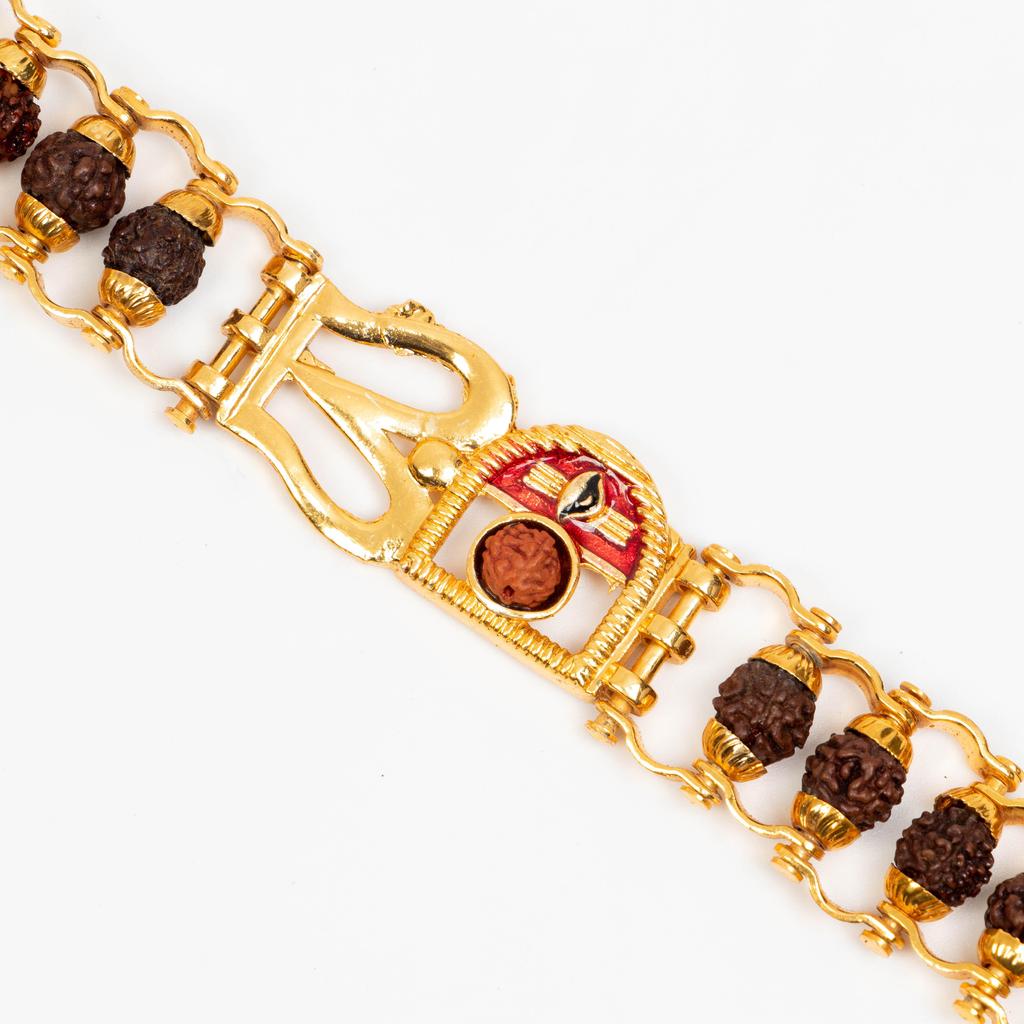 Handmade OM Rudraksha Bead Bracelet – Spiritual Healing Meditation Yoga Jewelry for Men & Women