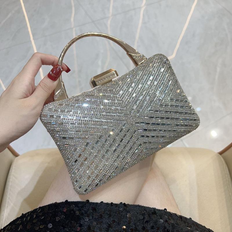 Clutch Bag Elegant and Fashionable Single-shoulder Crossbody Bag Evening Diamond-encrusted Banquet Bag Handbag