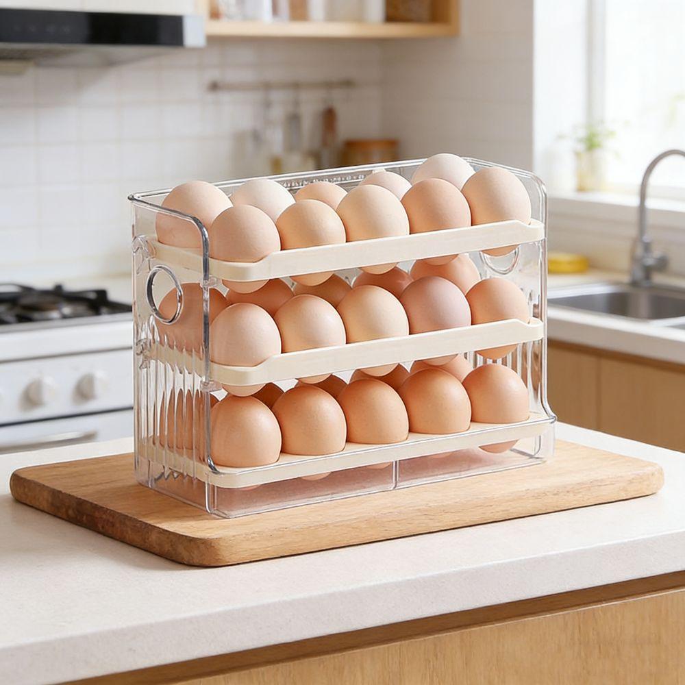 Große Kapazität Eieraufbewahrungsbox Platzsparende Eieraufbewahrungsschale Langlebiger Großer Eierhalter Küche