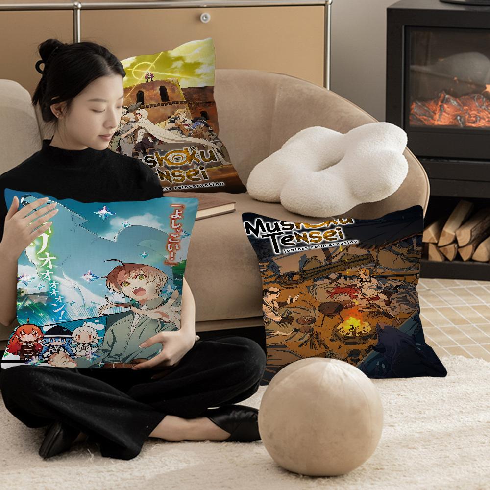 Classic Anime Mushoku Tensei Maple Design Cushion Cover Happy Autumn Harvest Decor Holiday Decorati Pillow Cover