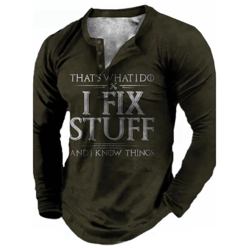 Täglich lässiges Herren-T-Shirt mit Übergröße, langärmelig, bedruckt, Home-Shopping, Modetrend, Retro-T-Shirt.