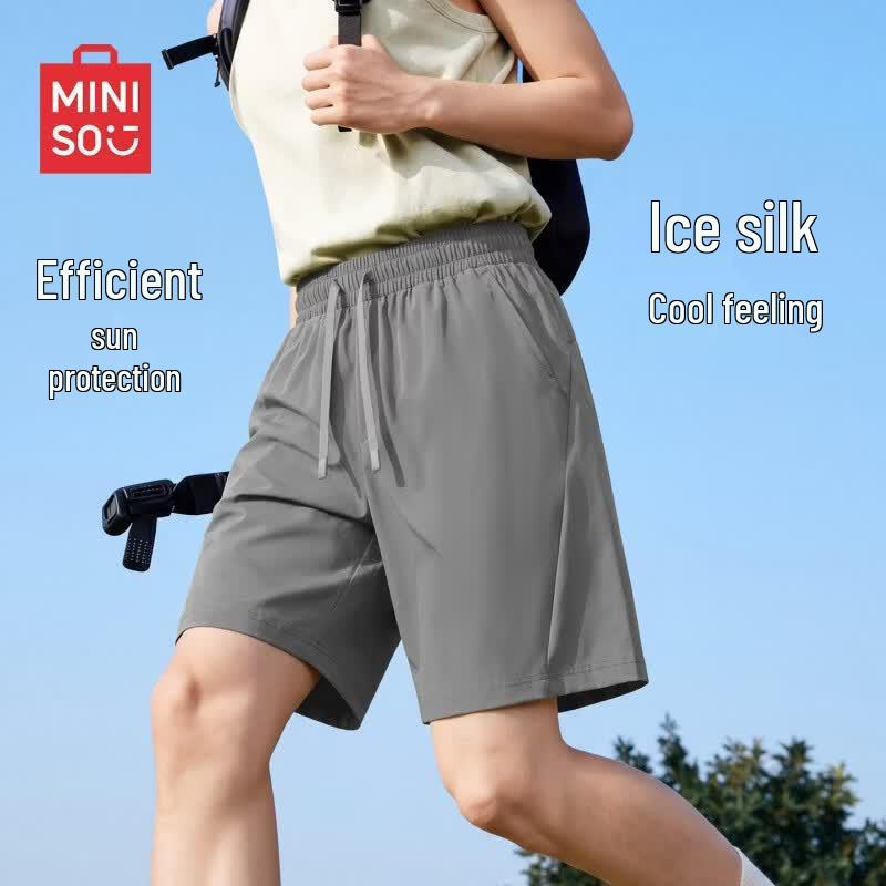 MINISO Men's Cooling Sun Protection Athletic Shorts