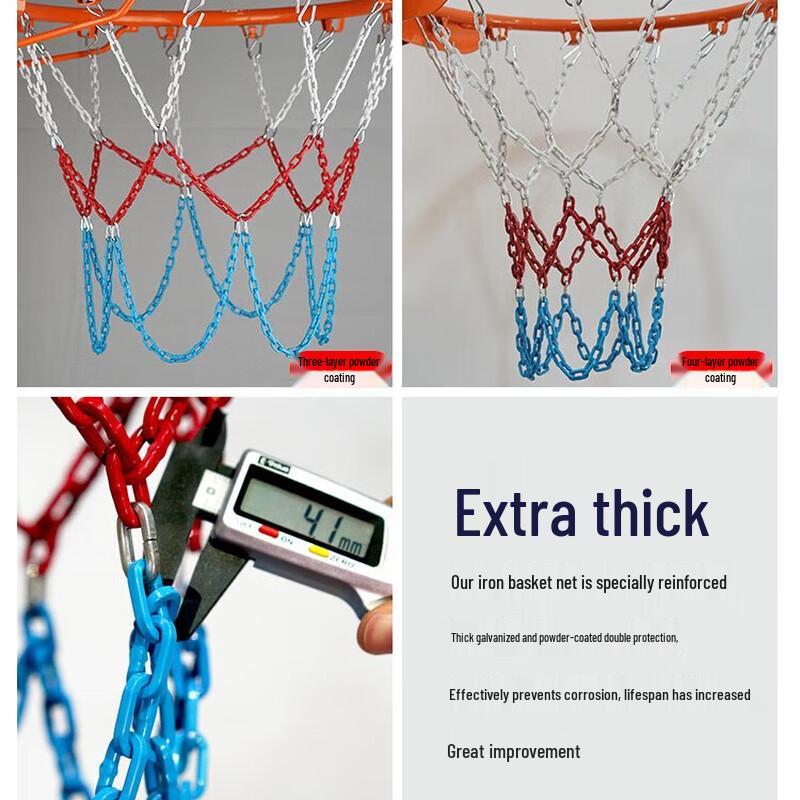 MOTION PARTNER Durable Iron Chain Basketball Net