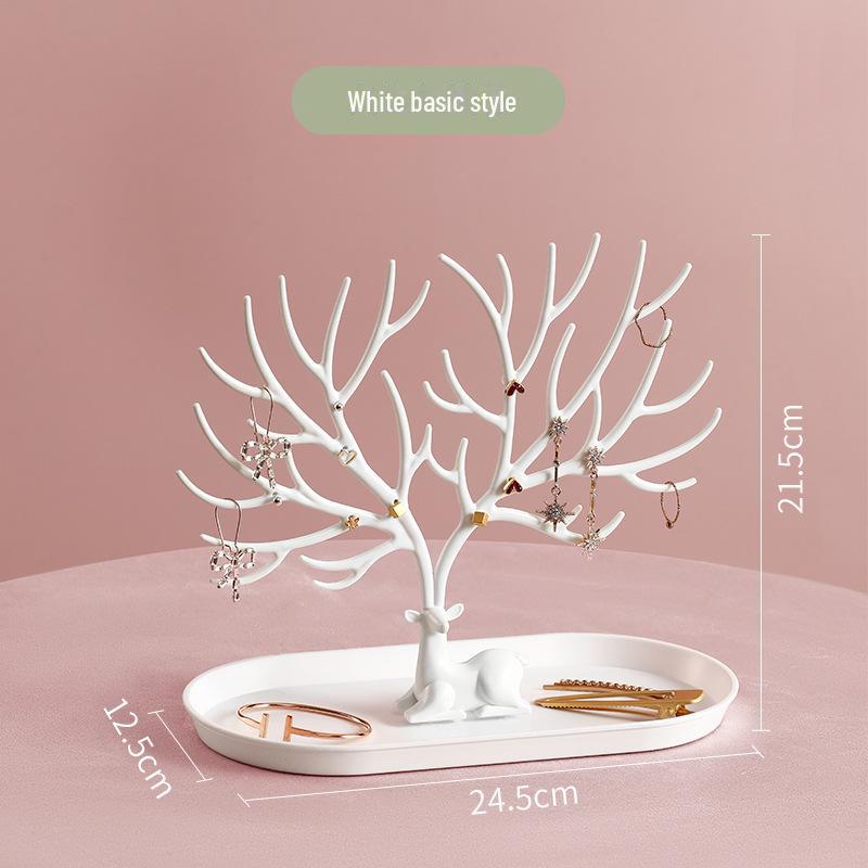 Deer Tree Shaped Jewelry Rack - Earring & Necklace Holder