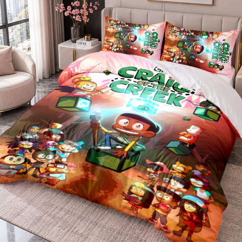 Craig of the Creek 3Pcs Bedding Set Duvet Cover With Two Pillowcases For Bedroom Home Decoration
