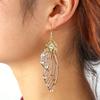 Exquisite Butterfly Wing Design Shiny Cubic Zirconia Inlaid Dangle Earrings Elegant Simple Style Delicate Female Earrings