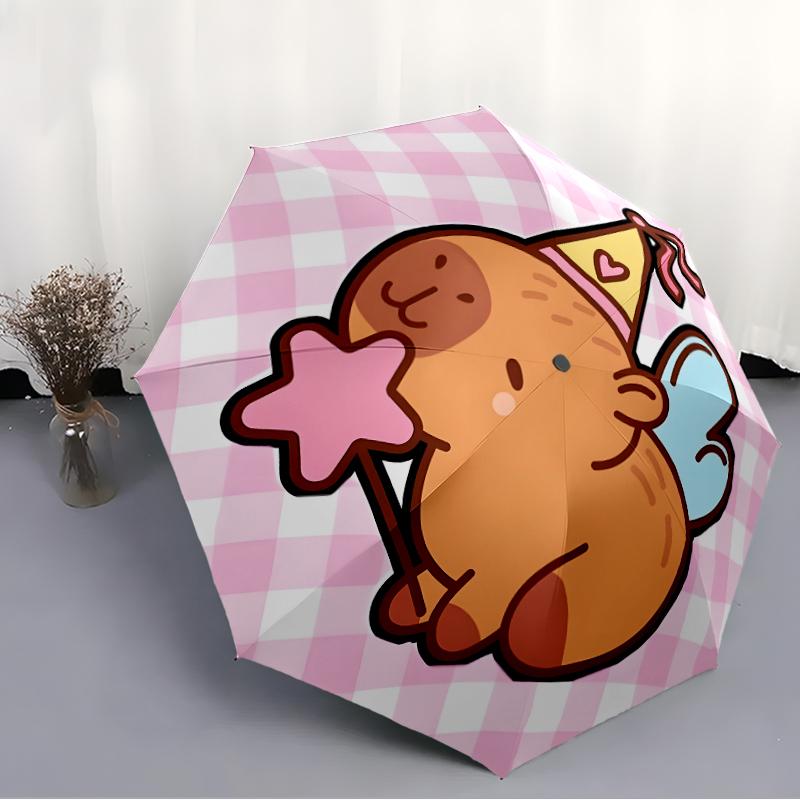 1pc Capybara Umbrella, Sun Protection, And UV Shielding. It Has Eight Sturdy Ribs for Outdoor Use And Perfect As a Holiday Gift