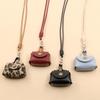 Retro Style PU Leather Necklace Coin Purse - 16 Color Choices, Trendy Accessory