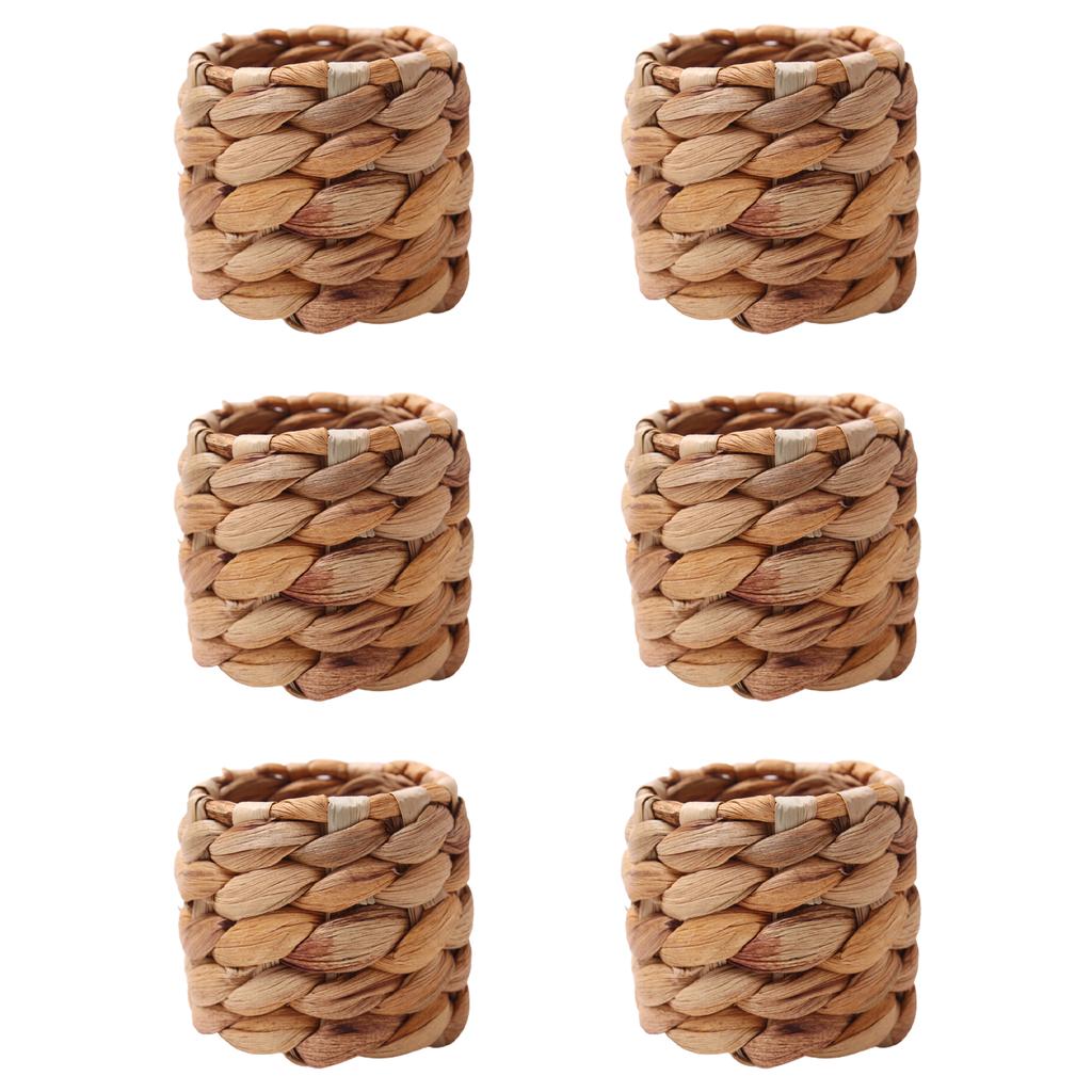 Natürlicher Bambusstroh-Serviettenring Zwirn-Serviette Maisblatt-Serviette