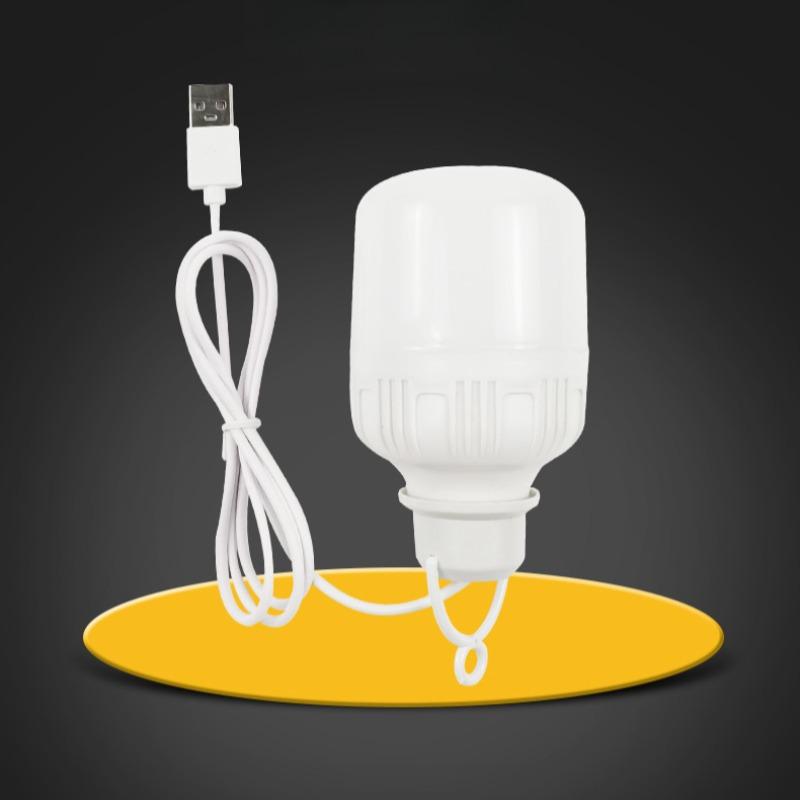 1PC outdoor USB LED light bulb power bank charging emergency light hook camping fishing portable tent lantern night light bulb
