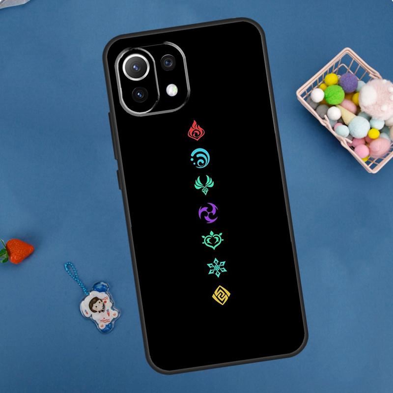 Genshin Impact Elements Case For POCO F5 X3 X5 Pro X4 F4 GT C40 M5s F3 Cover For Xiaomi 13 12 Lite 12T 11T Pro 12X