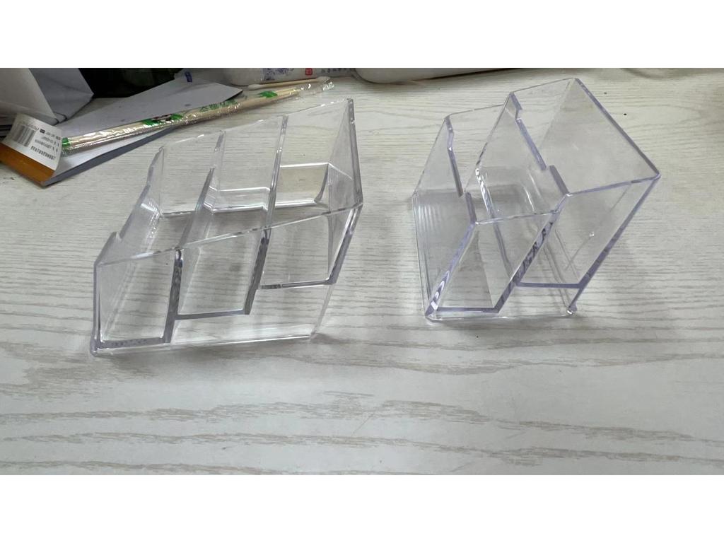 Judian Stationery Acryl-Visitenkartenhalter – Transparente Aufbewahrungsbox für den Schreibtisch