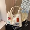 New Backpack Fashionable Versatile Large-capacity Tote Bag Female Cute Cartoon Sticker Shoulder Bag