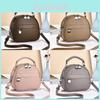 Pu Leather Small Round Crossbody Bag For Casual Travel Women