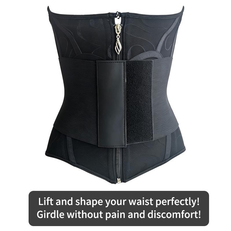 Double Layer Golden Zipper Velcro Waist Trainer Abdomen Shaping Waist Support Girdle