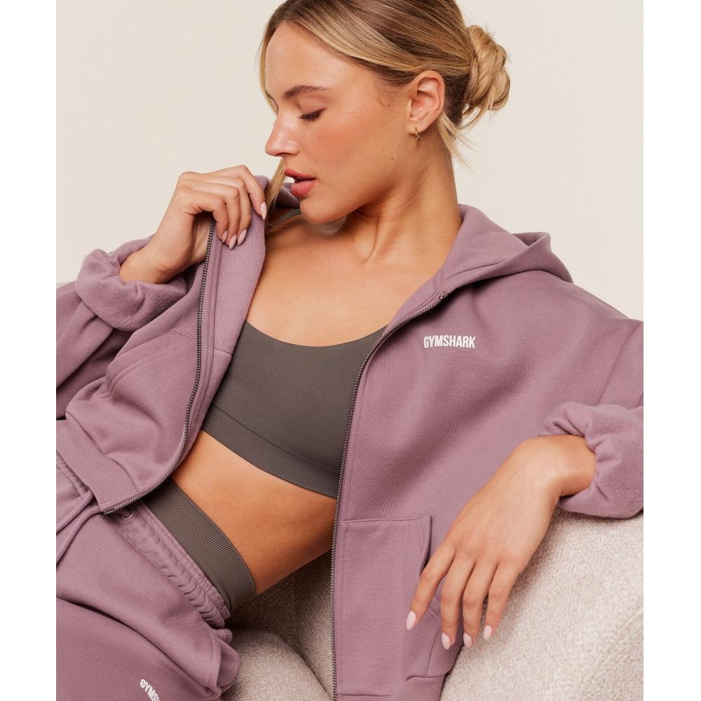 Gymshark Cosy Luxe Zip Through Hoodie Calm Pink B5b5p Kcpd