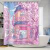 Japanese Anime Shower Curtain Cute Kawaii Otaku Decor Manga Room Divider Backdrop Home Decor Gift Idea