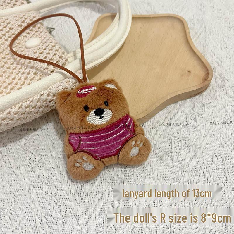 

Cartoon Plush Bear Doll Bag - Cute and Creative Student Reward, Souvenir, or Decoration Pendant Gift. Without Squeaker