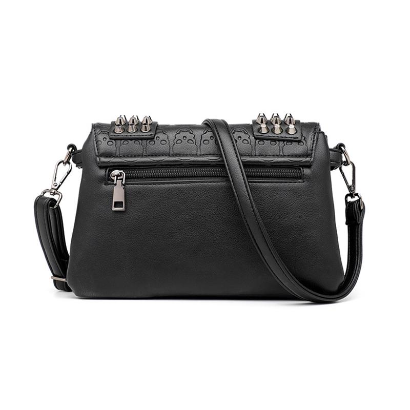 Fashion Shoulder Bags For Women Cool Skull Rivet Crossbody Messenger Bag Lady Large Capacity Shipping Bag Handbag Clutch Purse