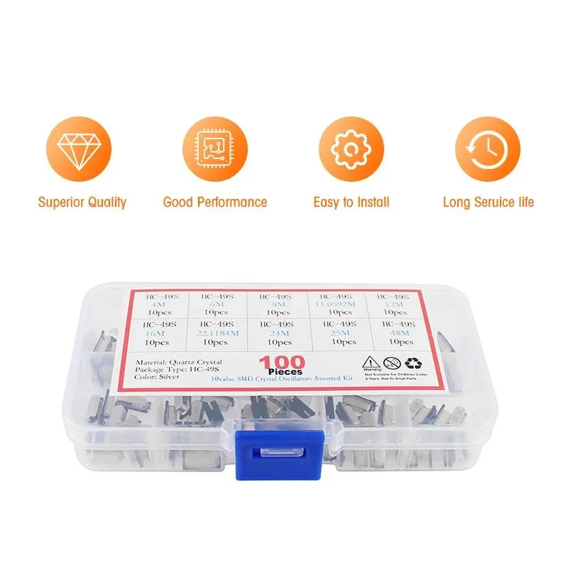 35-200PCS Hc-49s Crystal Oscillator 32.768KHz 4MHz 6MHz 8MHz 10MHz 11.0592Mhz 12MHz 16MHz 20MHz 24MHz 25MHz 48MHz Electronic Kit