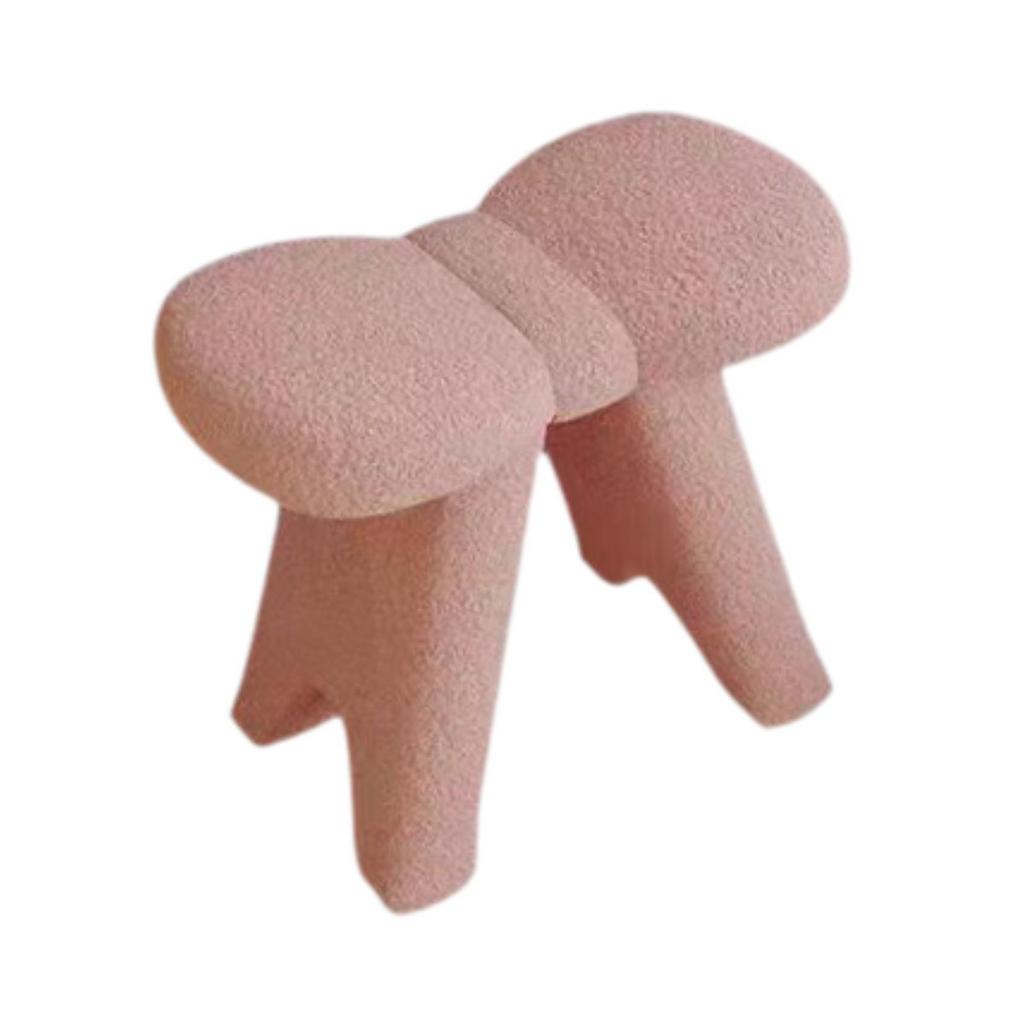 Vanity Stool Chair Lambswool Foot Stool for Makeup Room Living Room Bedroom