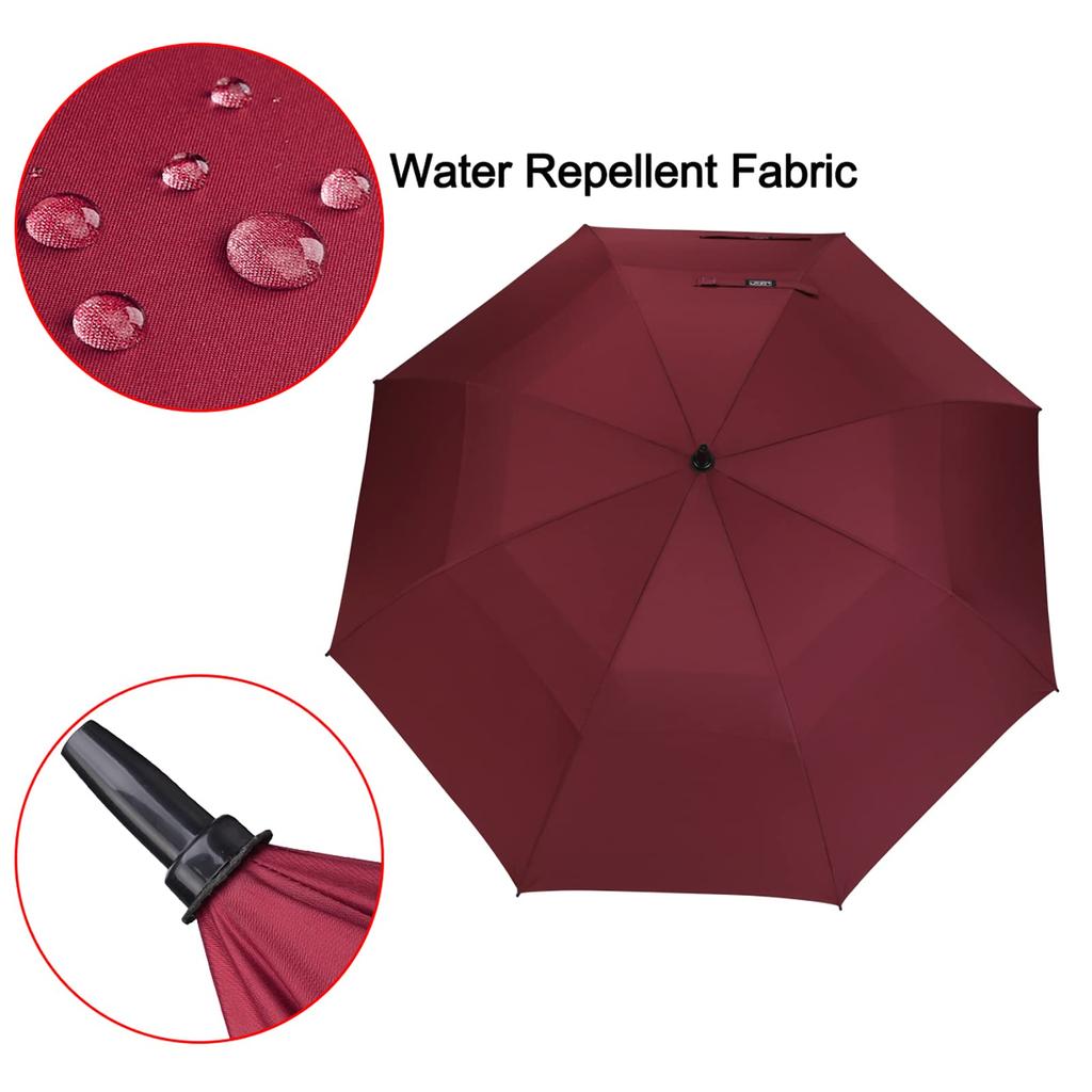 G4Free Auto Golf Umbrella Extra Large Extra Large Double Canopy Breathable Windproof Waterproof Stick Umbrella 47/54/62/68inch Open/Close