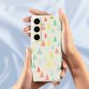 For Samsung Galaxy S24 FE Case Colorful Trees Pattern Printing Straight Edge TPU Phone Back Cover