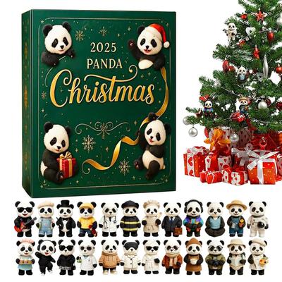 Christmas Panda Ornament Countdown 24 Day Flat Ornament Countdown To Christmas Panda Calendar for Kids Toddler Teen Adult Boy
