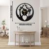 Stilvolle Moderne Klassische Design Wandmontage Uhren | Elegante 12-Zoll Wandhängende Uhr für Zuhause, Büro, Wohnzimmer, Schlafzimmerdekor (Liebespaar)