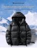 Mr. Cotton Men's Hooded Down Jacket - Thick White Duck Down for Warmth & Cold Protection in Winter