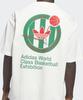 ADIDAS Basketball Crest Tee - White:Green / Kd3614