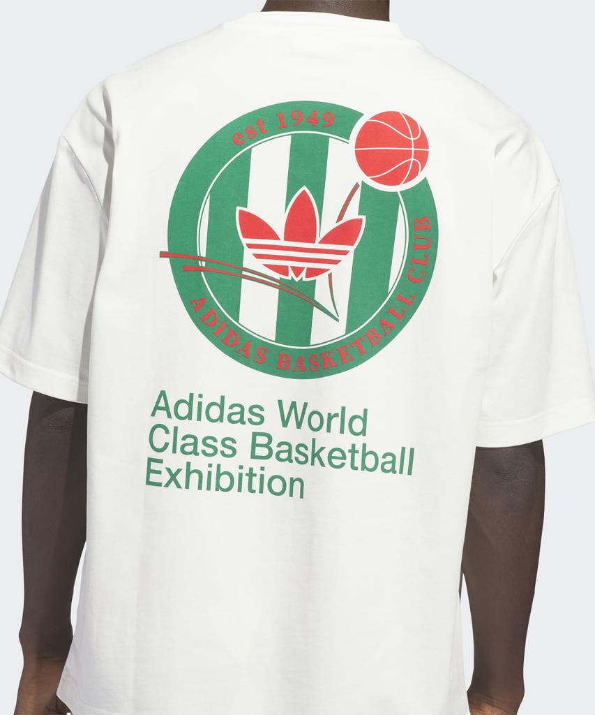 ADIDAS Basketball Crest Tee - White:Green / Kd3614