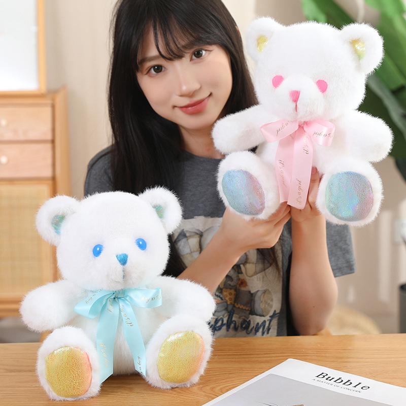 Girly Heart Pink Sitting Bear Teddy Bear Doll Plush Toy Hug Bear Doll Children's Soothing Ragdoll