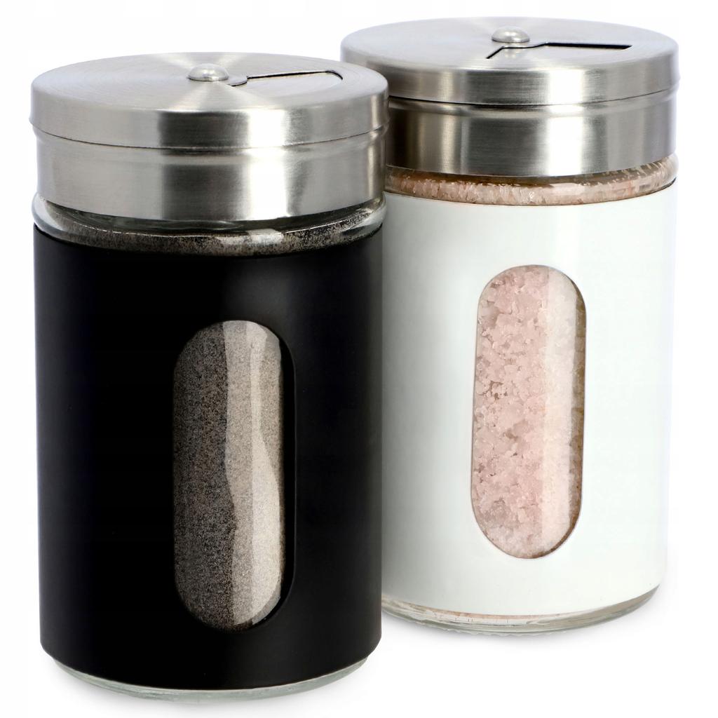 KADAX Salt Shaker and Pepper Shaker Set 2x90ml Container for Salt Pepper Steel